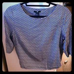 H&M Blue patterned top